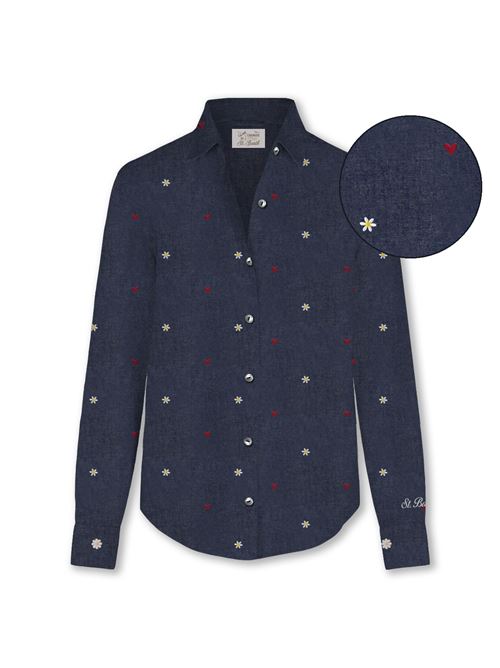 meredith chambray d mini flower heart emb MC2 SAINT BARTH | MDH001-00362L.00362